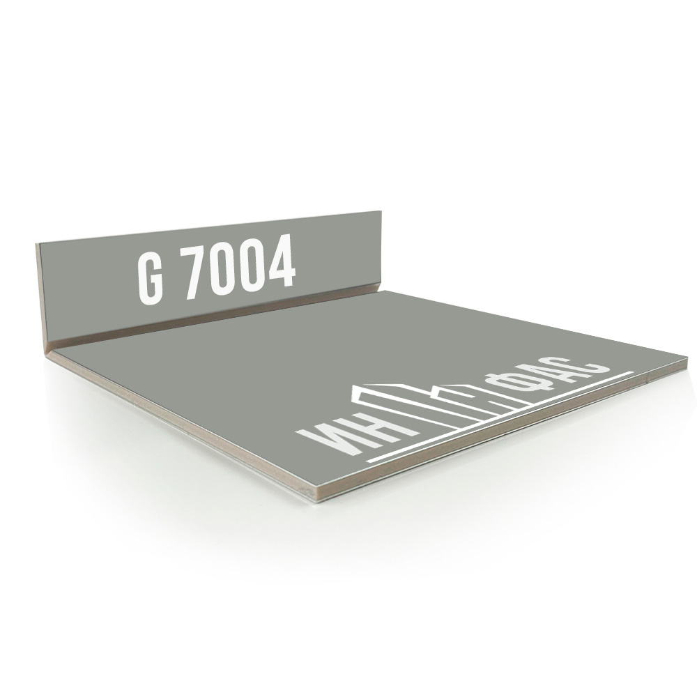 Композитные панели Grossbond G7004 Сигнально серый