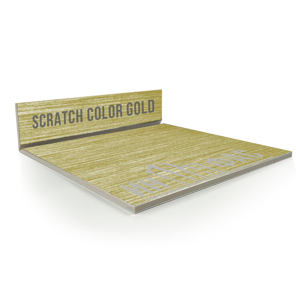 Композитные панели Alcotek scratch color gold