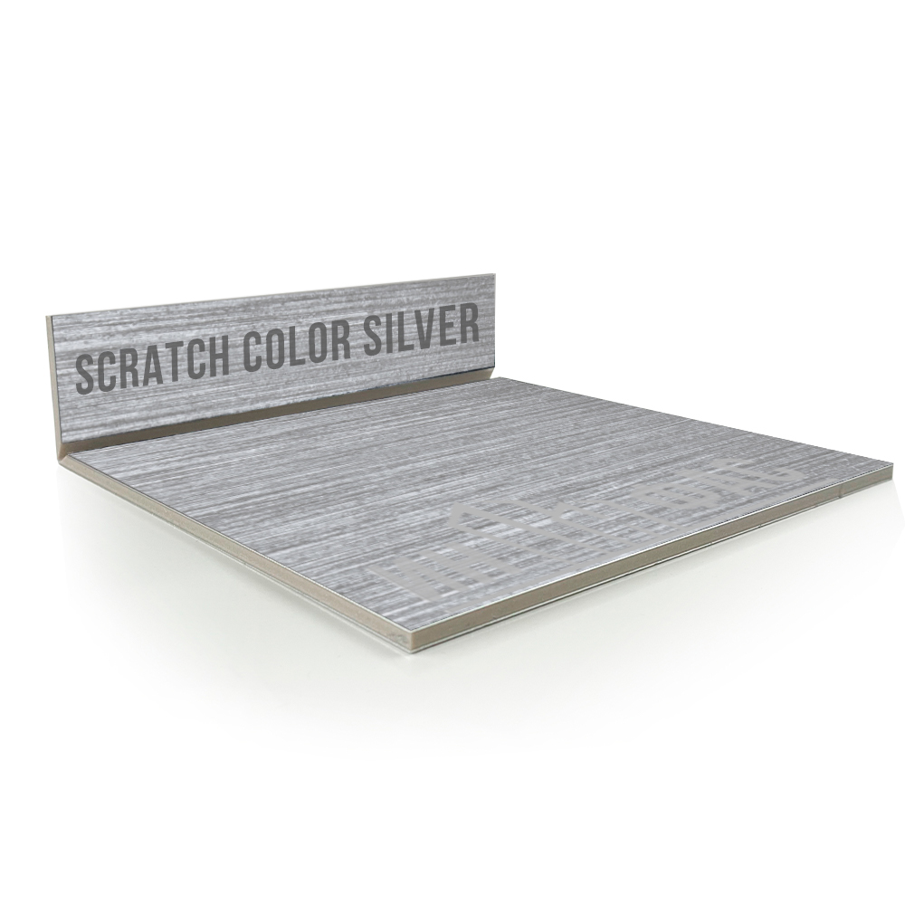Композитные панели Alcotek scratch color silver