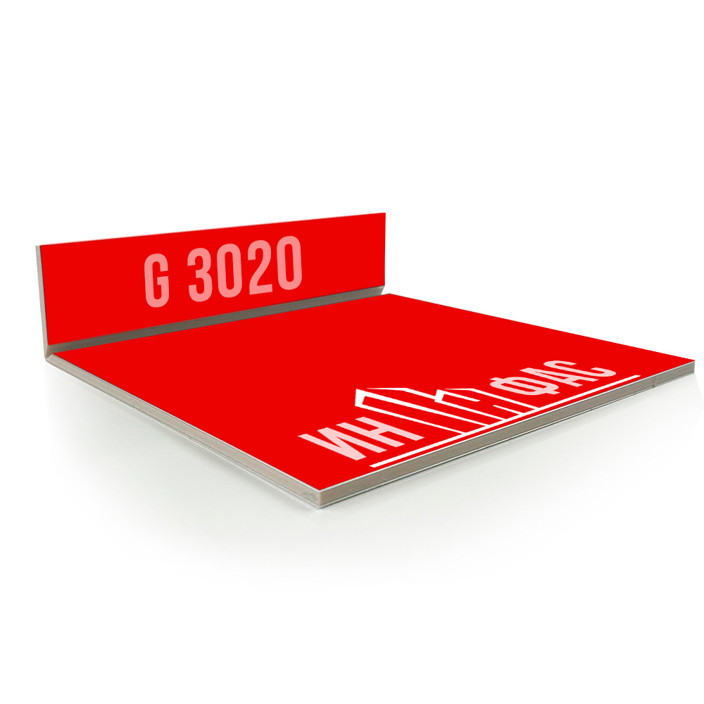 Композитные панели Grossbond G3020 Красный