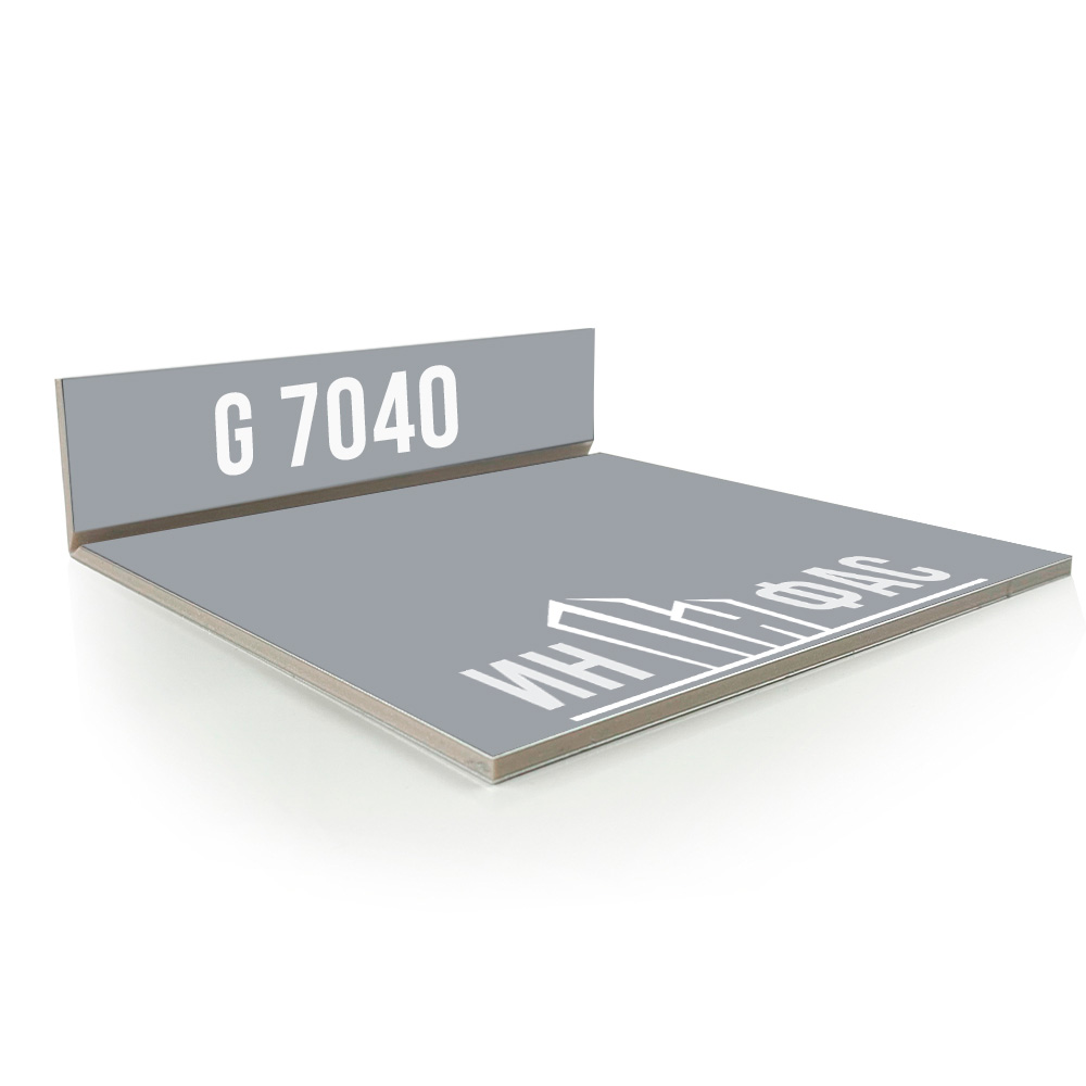 Композитные панели Grossbond G7040 Серый
